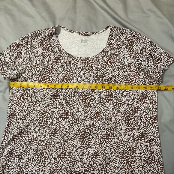 Lands’ End Women’s Large Cotton Animal Print Nightgown Short Sleeve - Picture 7 of 9